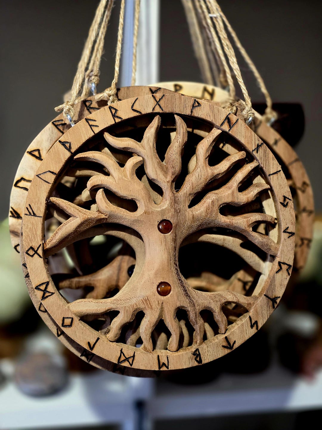Tree of Life, Small, With Runes and Beads - Etsy