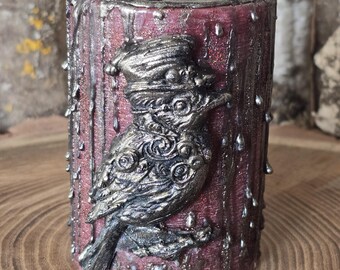 Altar/Ritual Candle Raven Steampunk