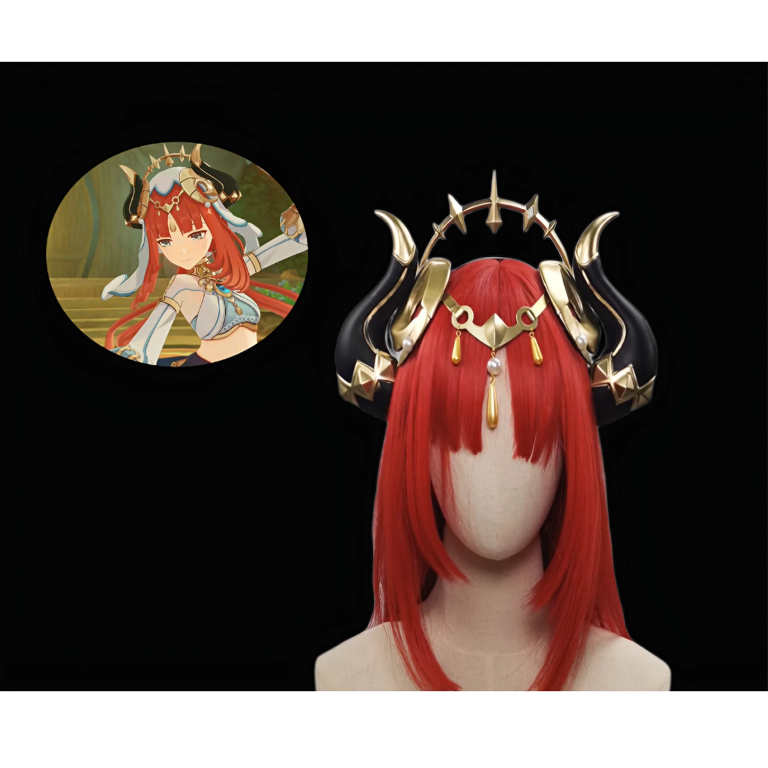 Genshin Impact Nilou Headdress Horn Cosplay Accessories Headgear Props  Halloween