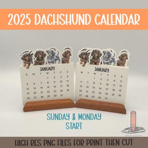 2025 Dackel Kalender - erst ausdrucken und dann ausschneiden