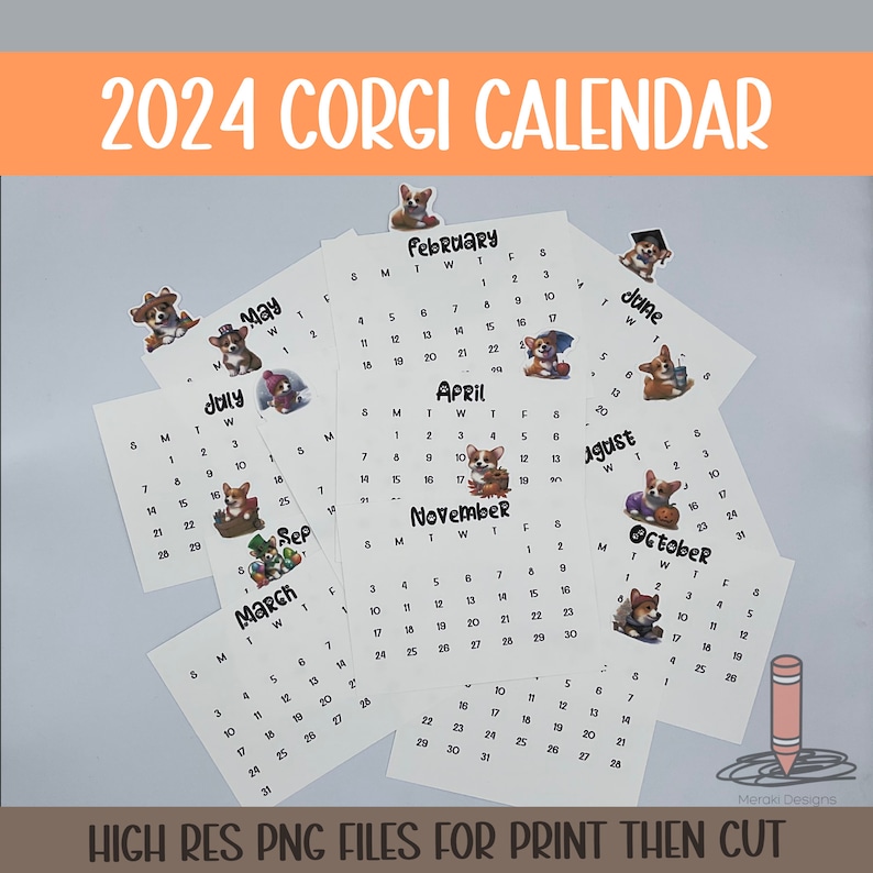 2024 Dog Calendar Printable Etsy