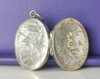 Antik XIX Jahrhundert Französisch Silber Jugendstil Medaillon 1900 Jugendstil Silber Fotohalter Geschenk für Sie