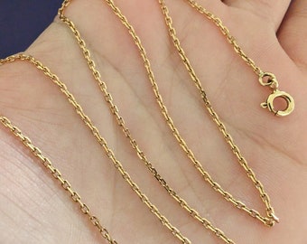 18K solid gold Chain Vintage gold Necklace 18ct Chain Vintage solid gold chain gift for her