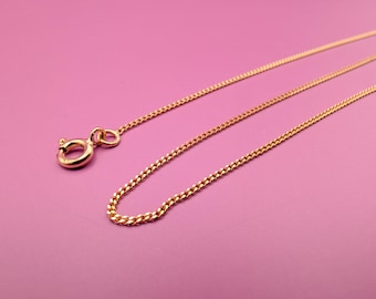 Vintage 18K Solid Gold Chain Necklace - 17.87 inch