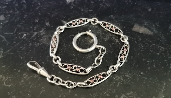 Bracelet Ancien En Argent Filigrane Poinçonné Du XIXe Siècle - Bijou Vintage D'occasion