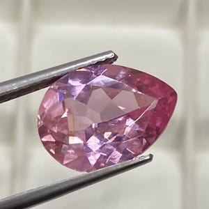 Flawless Pink Sapphire Cut, AAA Lab Grown Pink Sapphire Ring Gemstone, Wedding Gift 4.4 Ct. Pear Cut Pink Sapphire Jewelry, 12x9x5 MM L-319
