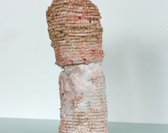 Plaster and cardboard sculpture "Tower Cast"