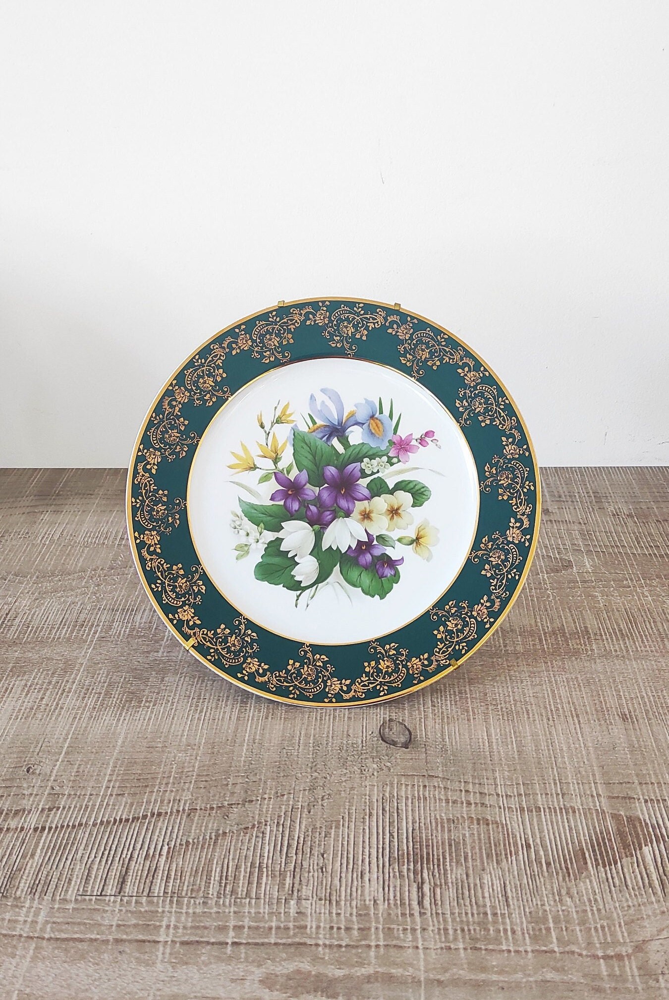 Assiette Florale Décorative en Porcelaine de Limoges-French Vintage Livraison Offerte France.