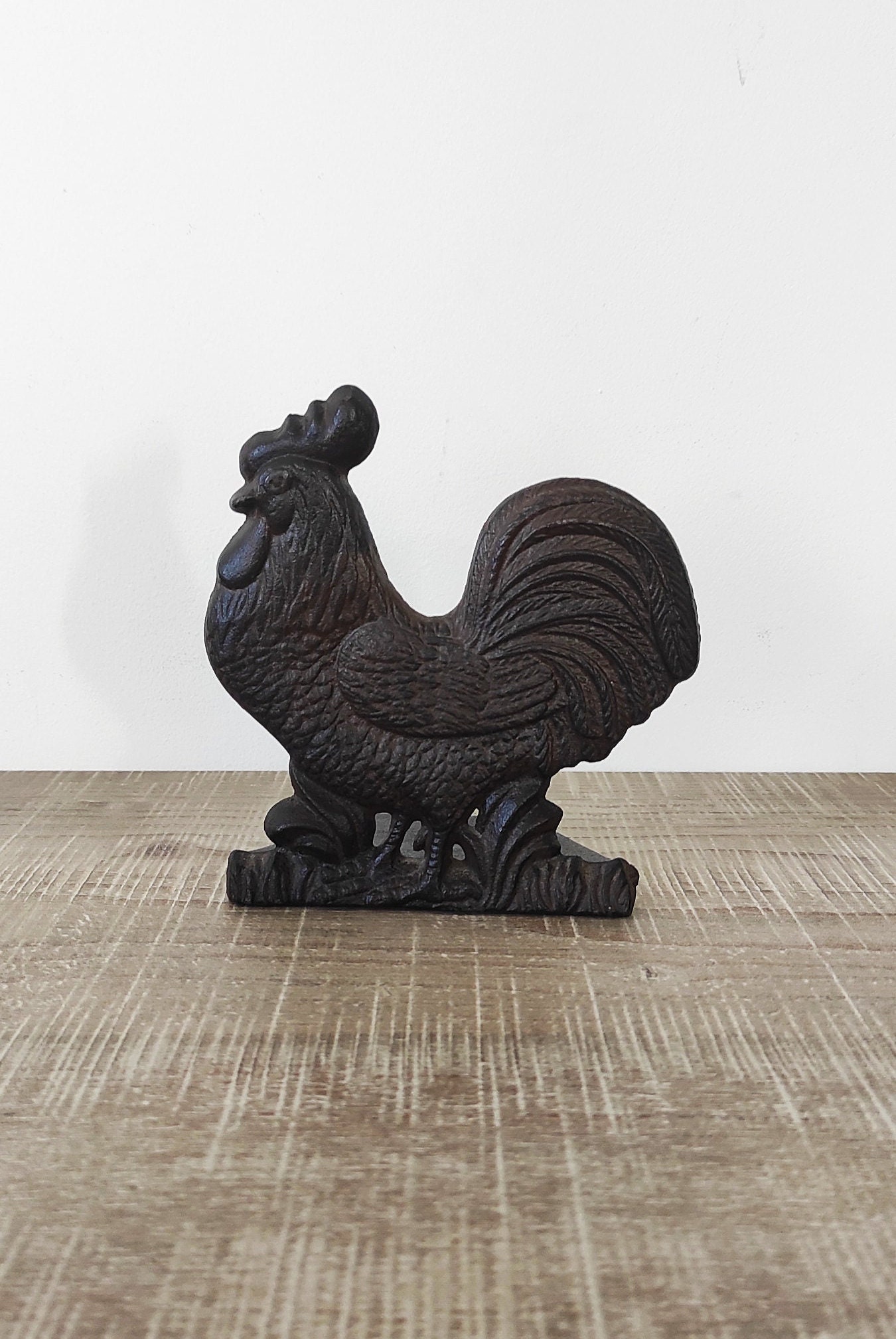 Rooster Cast Iron Doorstop - Bloc Porte en Fonte Coq French Vintage Livraison Offerte France