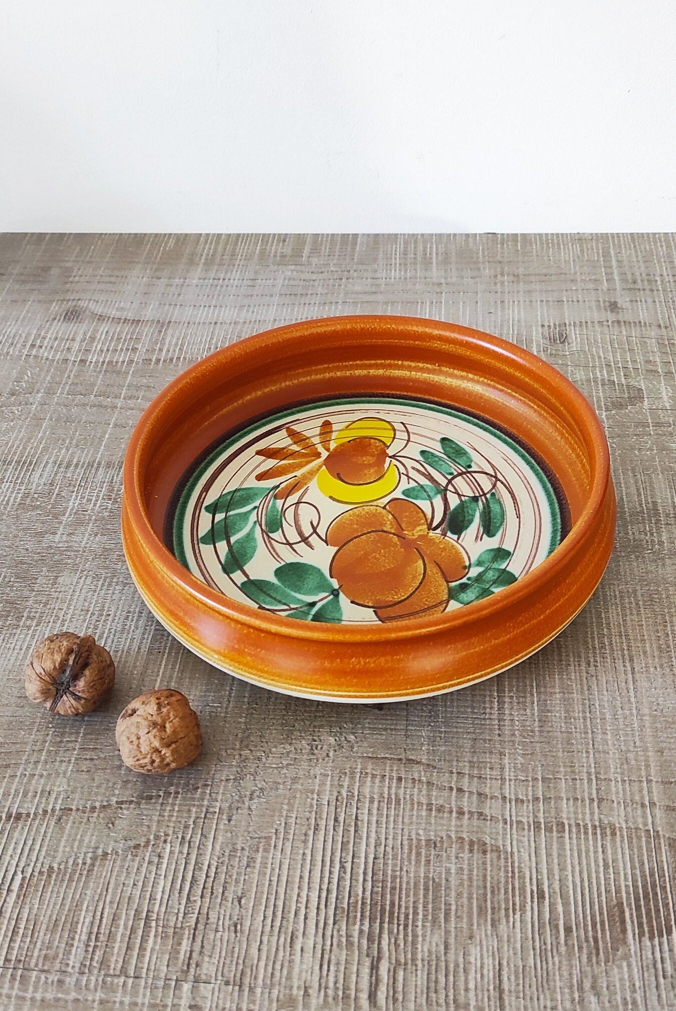 Plat/Bowl à Fruits en Céramique de Gmundner - Austria Vintage, Livraison Offerte France