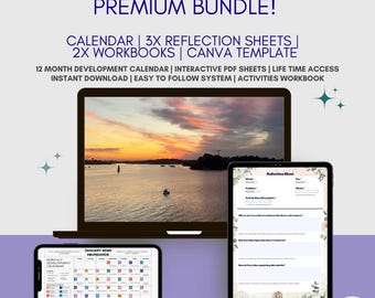 2025 Premium Personal Development System: Goal Setting, Time Management, Habit Tracker, Self-Improvement Calendar with Professional Photos