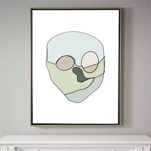 Face Line Art | Abstract Wall Art | Line Art | One Line Print | Wall Decor | Abstract Face Art | Digital Download | Contemporary Art |