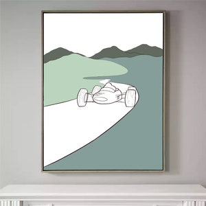 Formula 1 Line Art | Racing Wall Art | Line Art | One Line Print | Wall Decor | Abstract Sports Art | Digital Download | Contemporary Art |