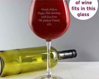 Gepersonaliseerde fles wijnglas - Deze geweldige fles wijnglas is een echt speciaal cadeau voor die wijnliefhebber!