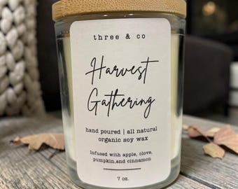 7oz Harvest Gathering Organic Soy Wax Nontoxic Candle