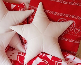 Velvet star cushion, Christmas decorations for the home, holiday gifts for grandparents, kids room decor boys, space pillow nursery girl