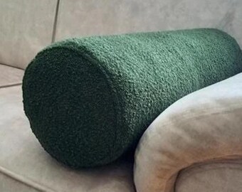 Boucle Bolster Pillow: Personalized Color, Boho Yoga Cushion