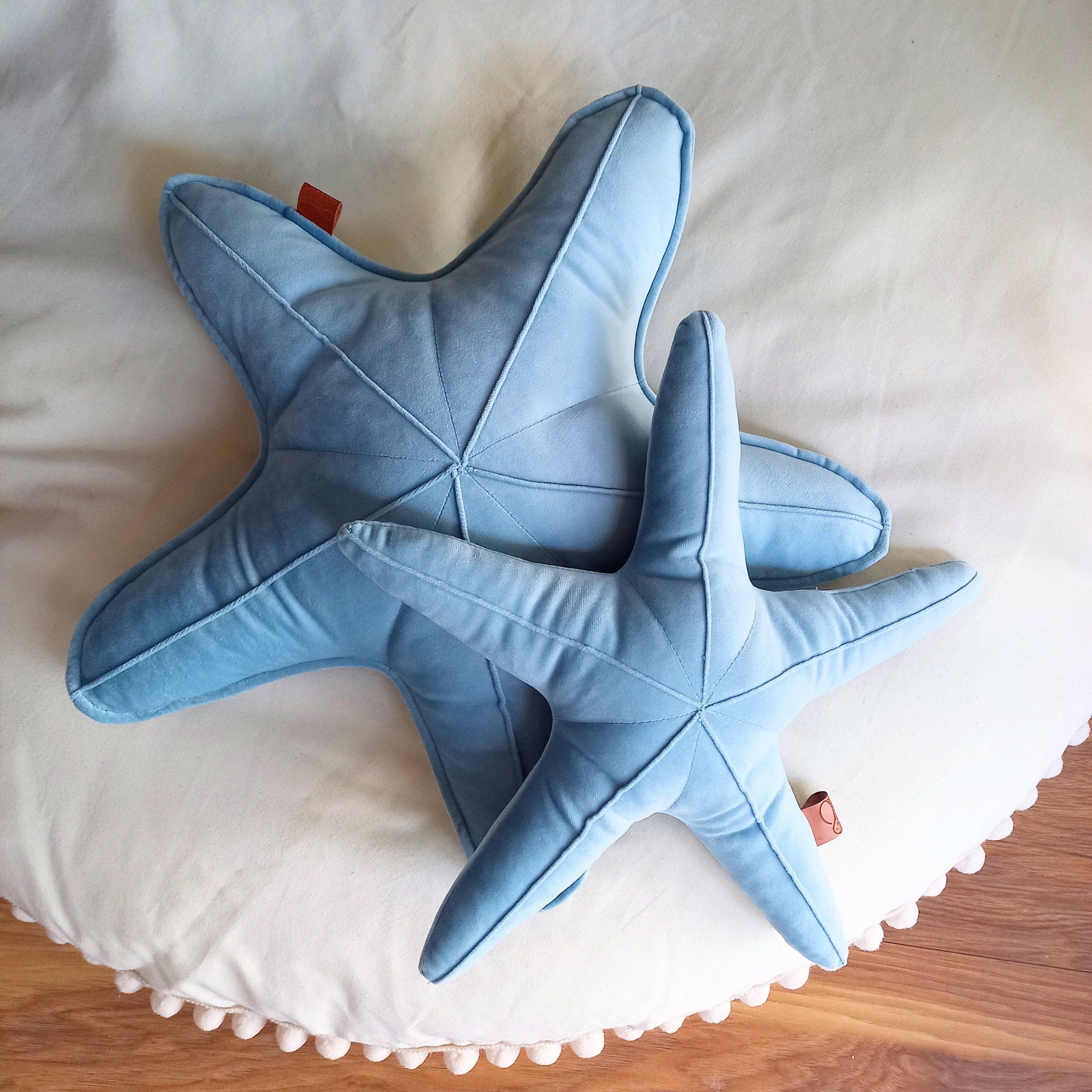 Cuscino Decorativo A Forma Di Stella Znhinery - Peluche Morbido Per Divano E Letto - Grigio/Blu, 50x40 Cm - Imbottitura In Cotone PP Indeformabile