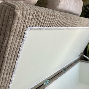 exclusive corduroy bench with storage chest box for the boho and vintage style kitchen