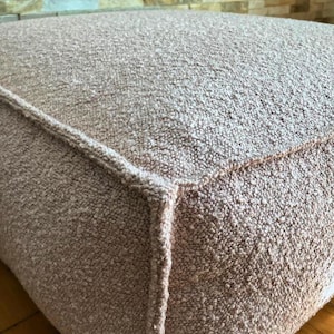 large floor boucle cushion for the glamour bedroom for a girl for a little lady