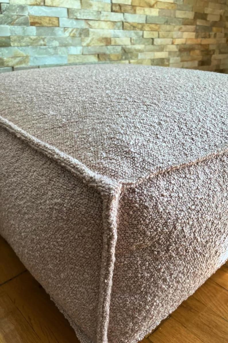 large floor boucle cushion for the glamour bedroom for a girl for a little lady