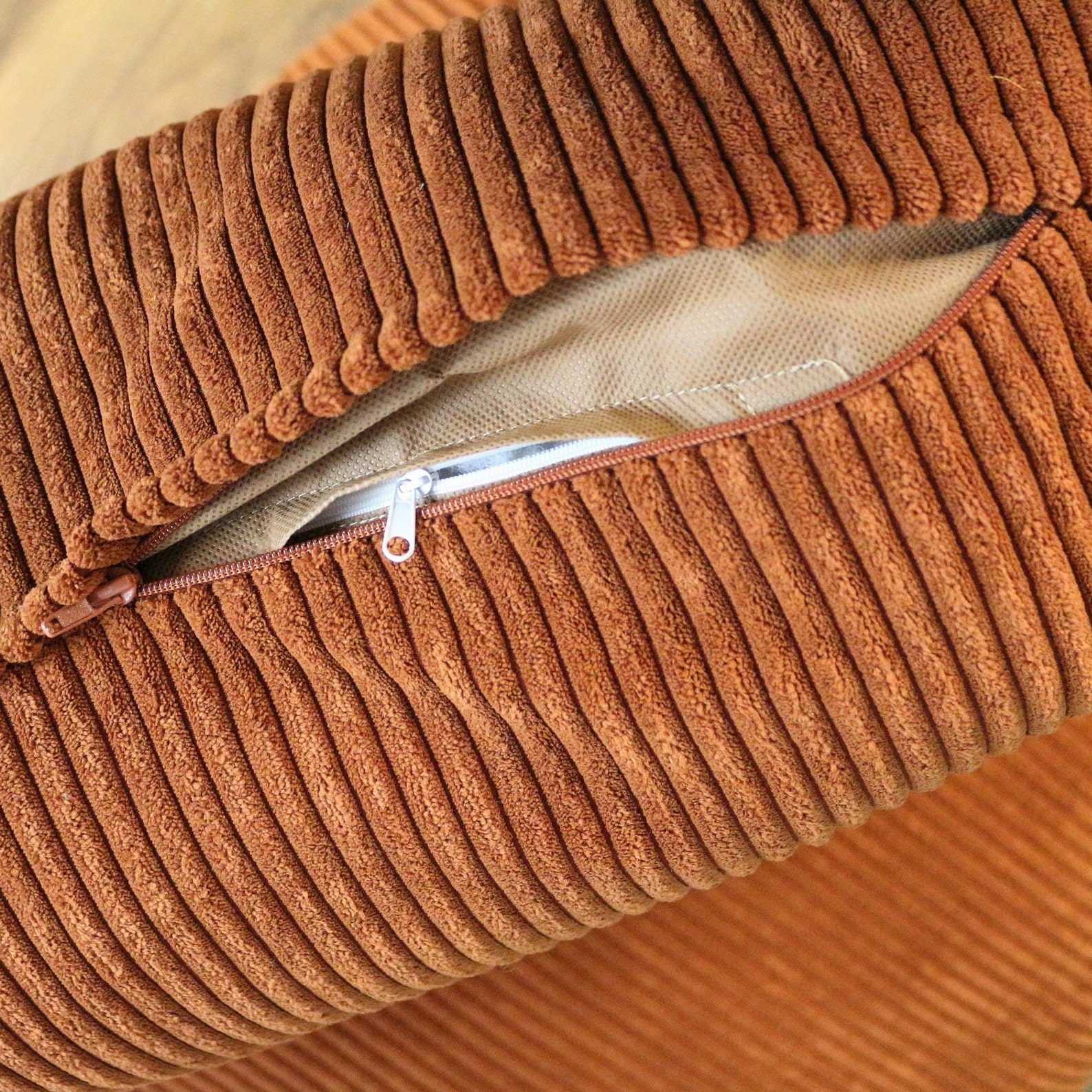 Corduroy Stuffed Sitting Pouf Filled Floor Cushion Seat Etsy