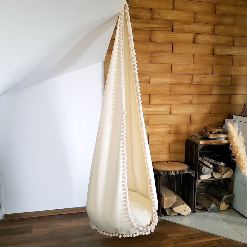 safe swing chair for kids, hanging cocoon egg chair comfortable, swing with stand