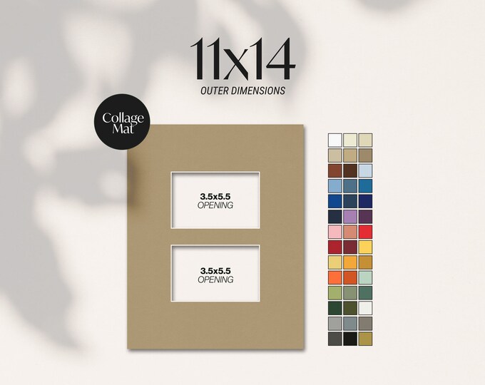 11x14 Collage Matboard for 4x6 Photos, Multiple Opening Matboard ...