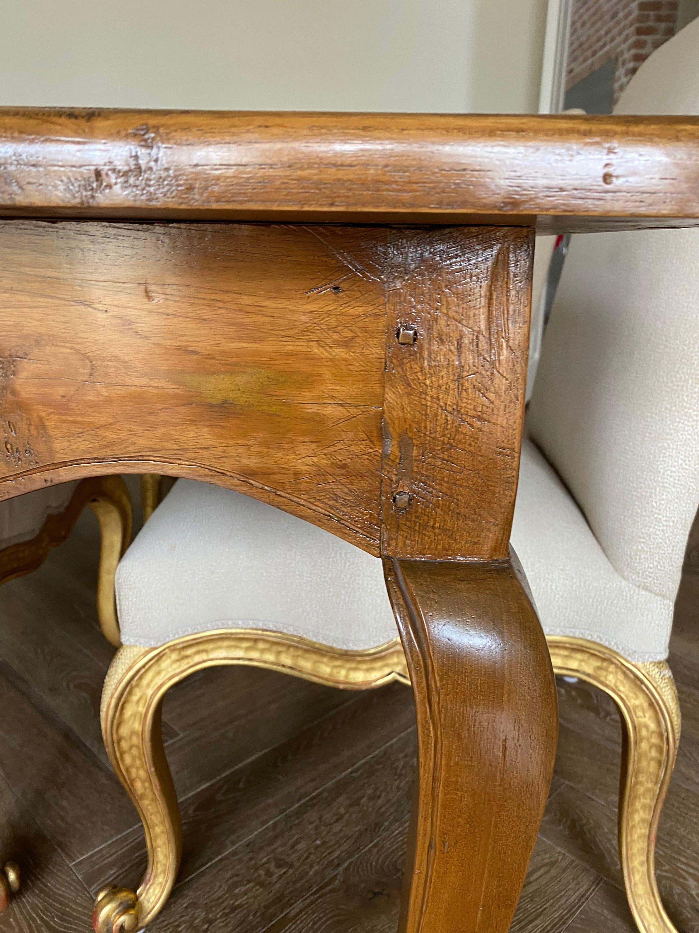 Antique French Wood Farm Dining Table - Etsy
