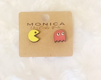 Pac Man Studs Earrings