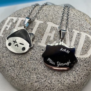 Min Yoongi Necklace, K-pop-Necklace, DAECHWITA Kitty Necklace