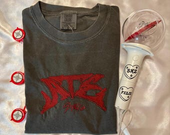 DonimATE StrayKids T-shirt,  Korean Group T-Shirt, Comfort Color StrayKids T-Shirt, Christmas gift, Embroidery Straykids Shirt