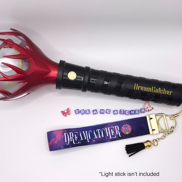 K-pop wristlet lanyard, DreamCatcher wristlet key Fob for Light stick, DreamCatcher, Reason Makes