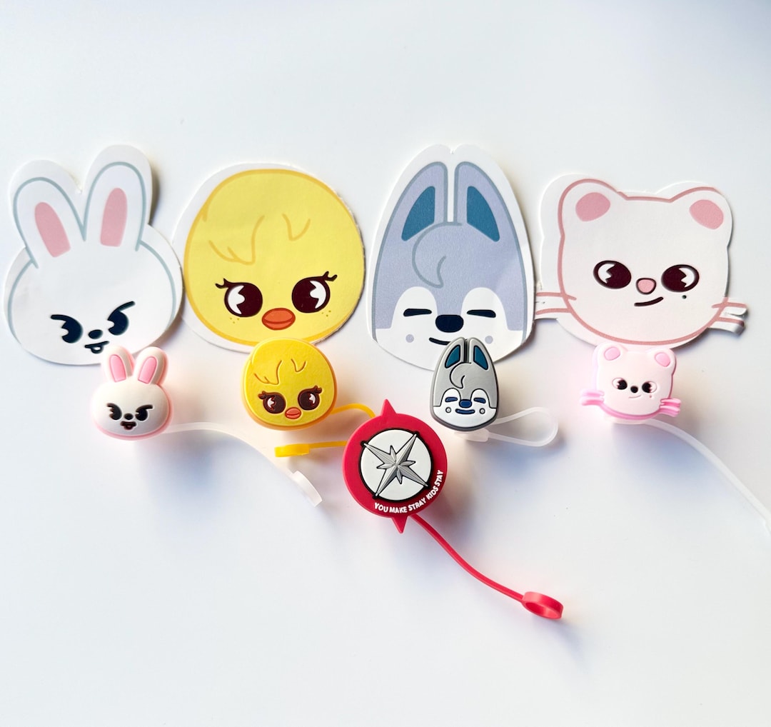 K-POP Straw Toppers. Pencil Toppers. Cute Straykids Straw