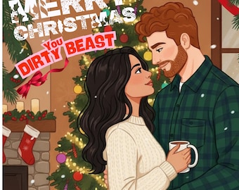 Kant-en-klare boekomslag, kerstromantiek, zoete romantiek. RomCom Illustrated-boekomslagkunst, E-boekomslag, Kant-en-klare boekomslag