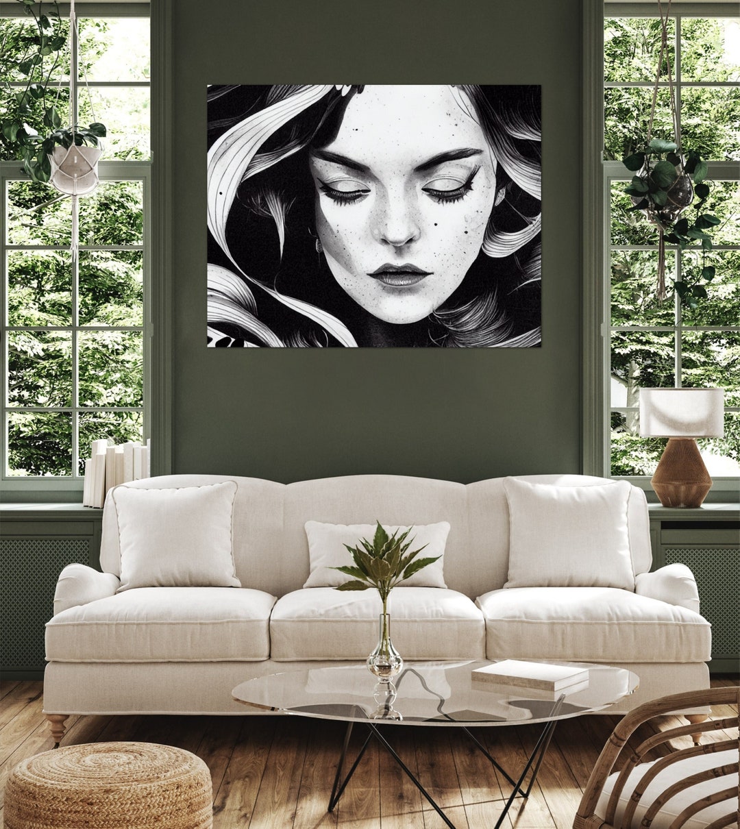 Female Line Art Vogue Wall Art Glam Wall Art Girly Wall Etsy
