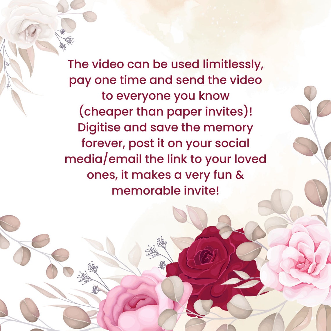 Custom Einvitation Videos Video Invitation Wedding Invitation Mobile