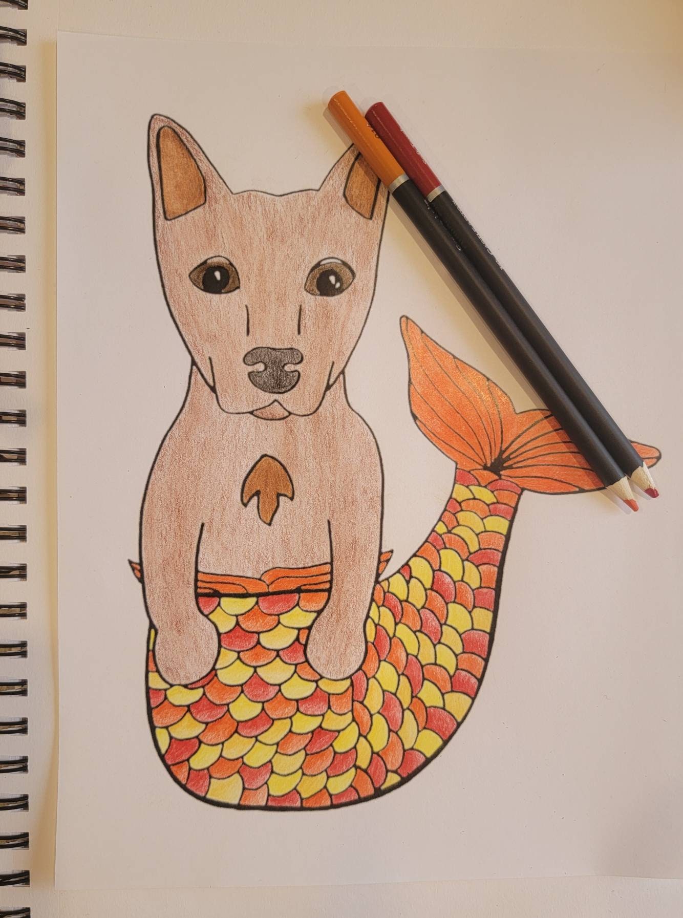 Merpuppy Coloring Page Etsy