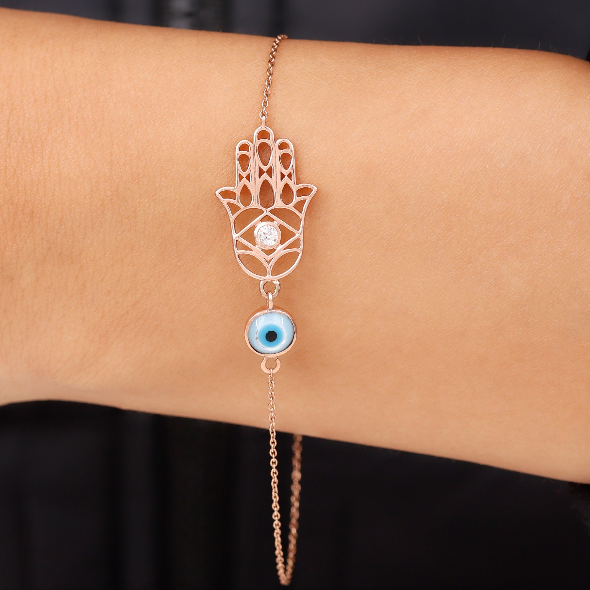 Amazon.com: Hamsa Hand Protection Bracelet for Women - Silver Hamsa Charm  on Red Leather Evil Eye Bracelet - Ojo Jewelry - Birthday Anniversary  Friendship Gift: Bracelets For Women: Clothing, Shoes & Jewelry