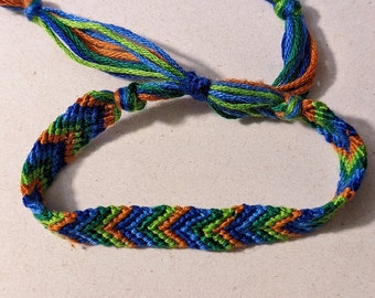 Adjustable Friendship Bracelet / Woven / Chevron / Four Colors - Etsy