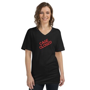 Caso chiuso T-Shirt Donna Scollo a V Manica Corta
