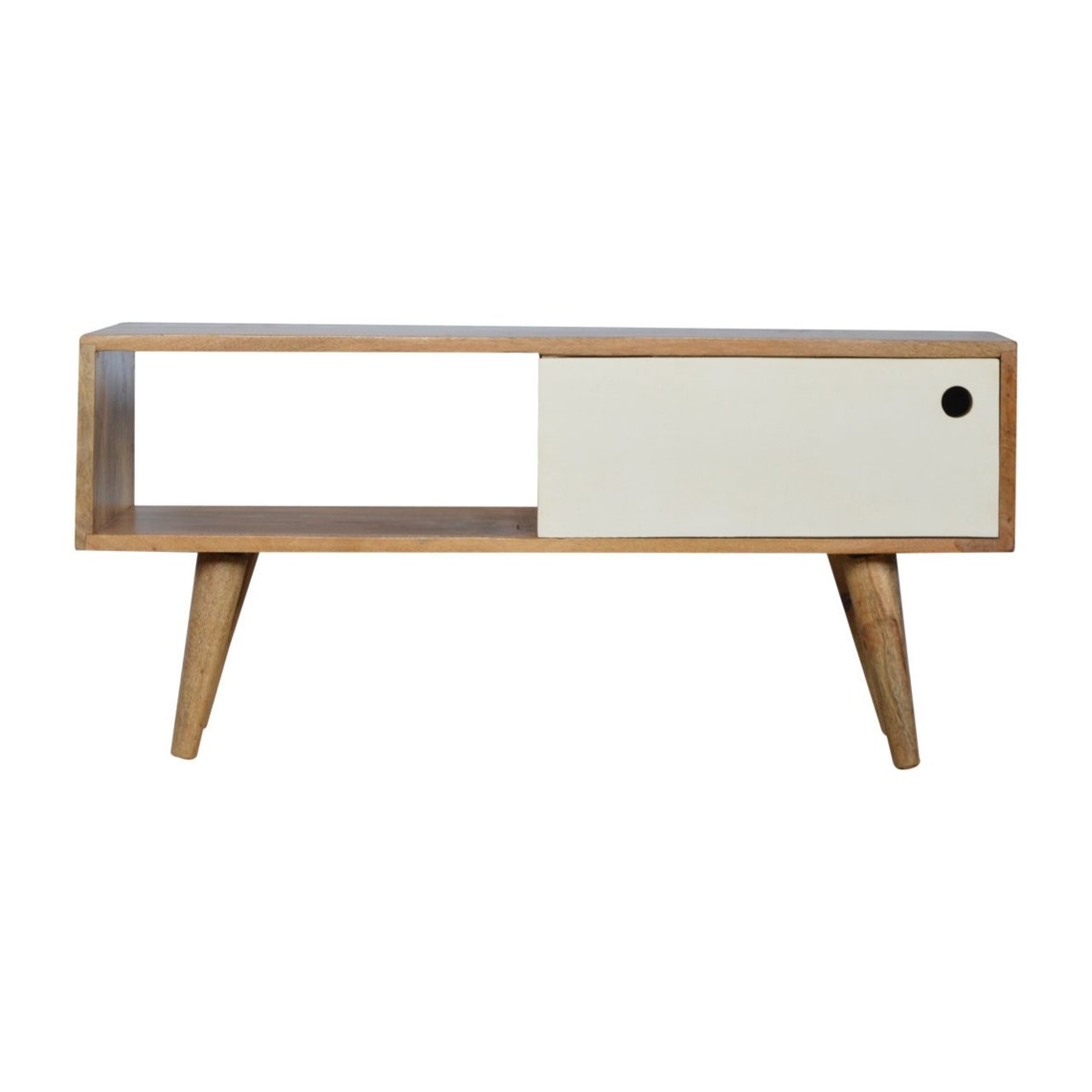Modern TV Console Table White Minimal TV Stand Etsy UK
