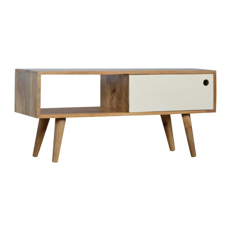 Modern TV Console Table White Minimal TV Stand Etsy UK