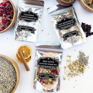 5 pcs Personalized Intention Simmer Pot Kits, Stove Top Potpourri, Witches Brew, Natural Home Fragrance, for Gift, Favors, Spell, Ritual