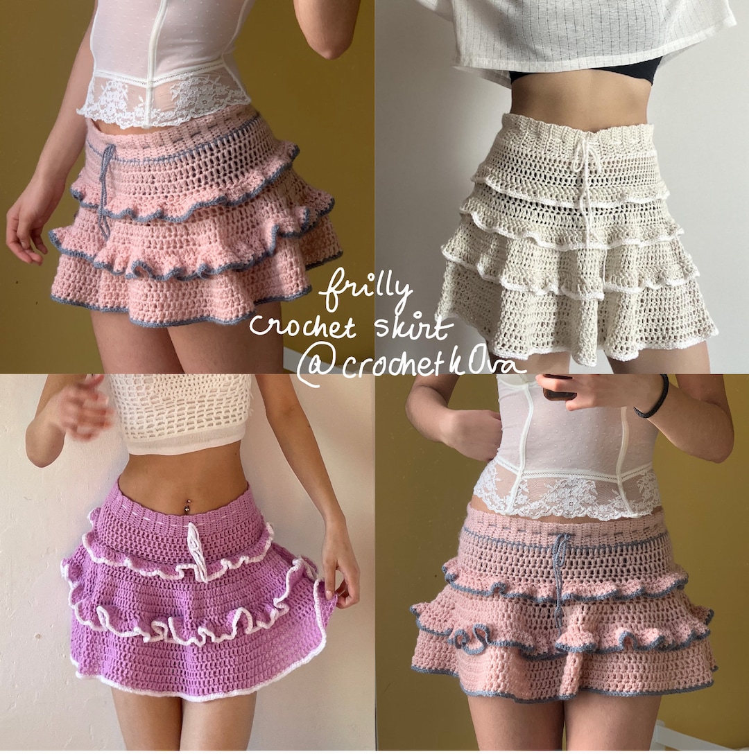 Frilly Skirt Crochet Pattern - Etsy