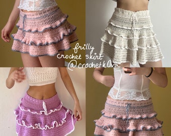 Frilly skirt crochet pattern