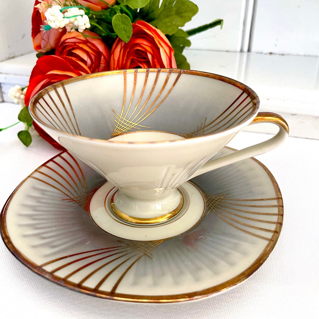 Vintage Zeh Scherzer Art Deco Teacup Duo Etsy Australia