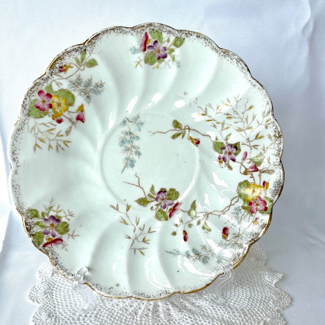 Vintage Bone China Cake Plates Unnamed Etsy