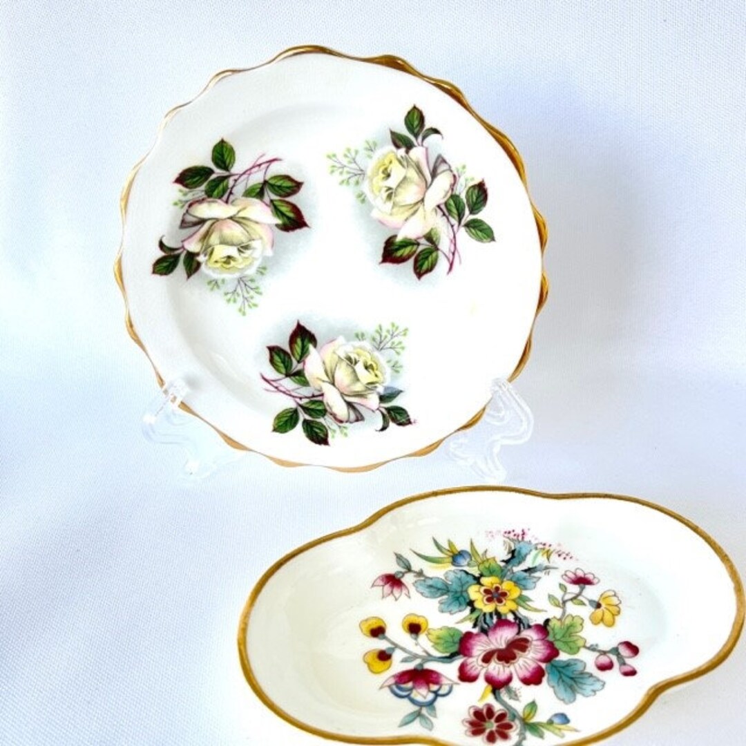 Two Mismatched Small Plates/dishes Made in England Royal Stafford and