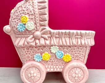 Vintage Lefton Baby Carriage Planter Made in Japan for Nursery
